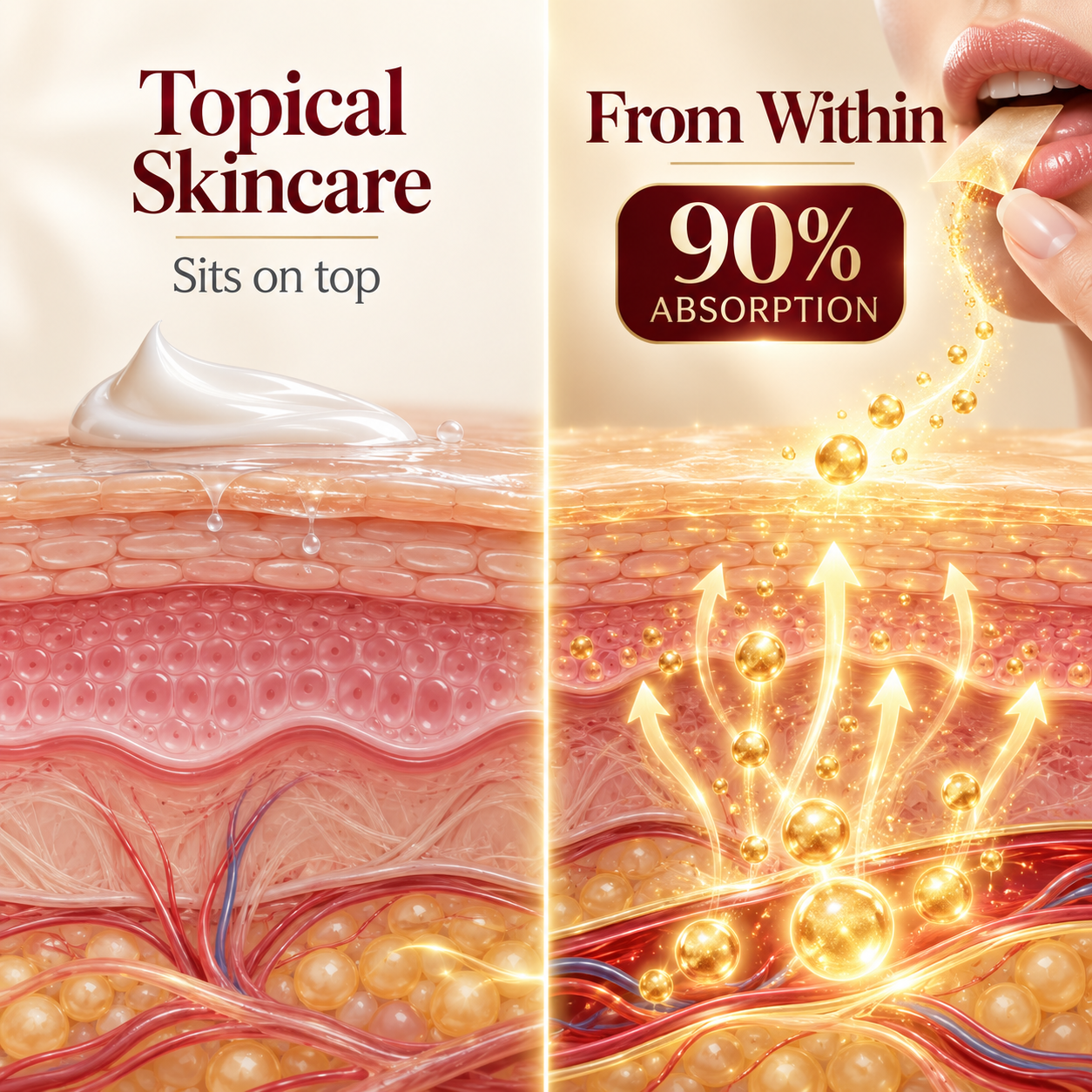 Topical skincare vs. absorption from within
